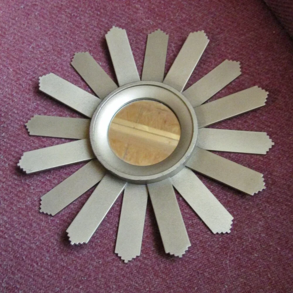 Gold Sunburst Accent Mirror Starburst Frame Mid-century Modern Art Wall Hanging